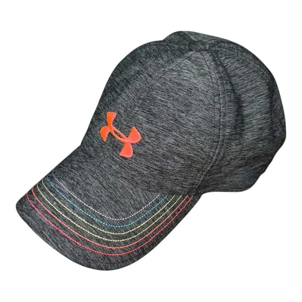 Under Armour Girls Space Dye Renegade Cap Gray Rainbow Stitch‎ Youth Hat OSFA